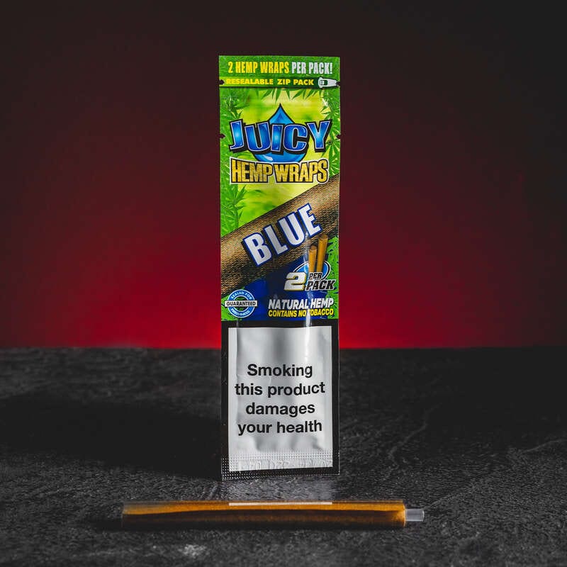 Juicy Hemp Wrap Konopné Wrapy Na Brko Na balení 2ks v balení blueberry modrý blue