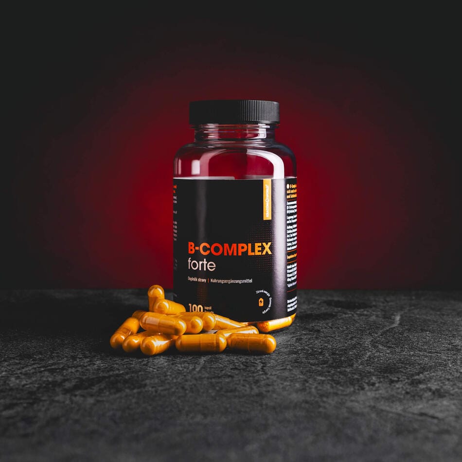 Витамин B комплекс от kratomworld, разпродажба на kratomworld B-Complex forte от Kratom World - цялостна хранителна добавка, съдържаща витамини от B1 до B12, включително биотин и инозитол, подпомага енергията, психиката, нервната система и здравето на кожата, добавка за жизненост, концентрация, имунитет и здравословен метаболизъм, 100 капсули с висока абсорбция, продукт на чешката марка Kratom World