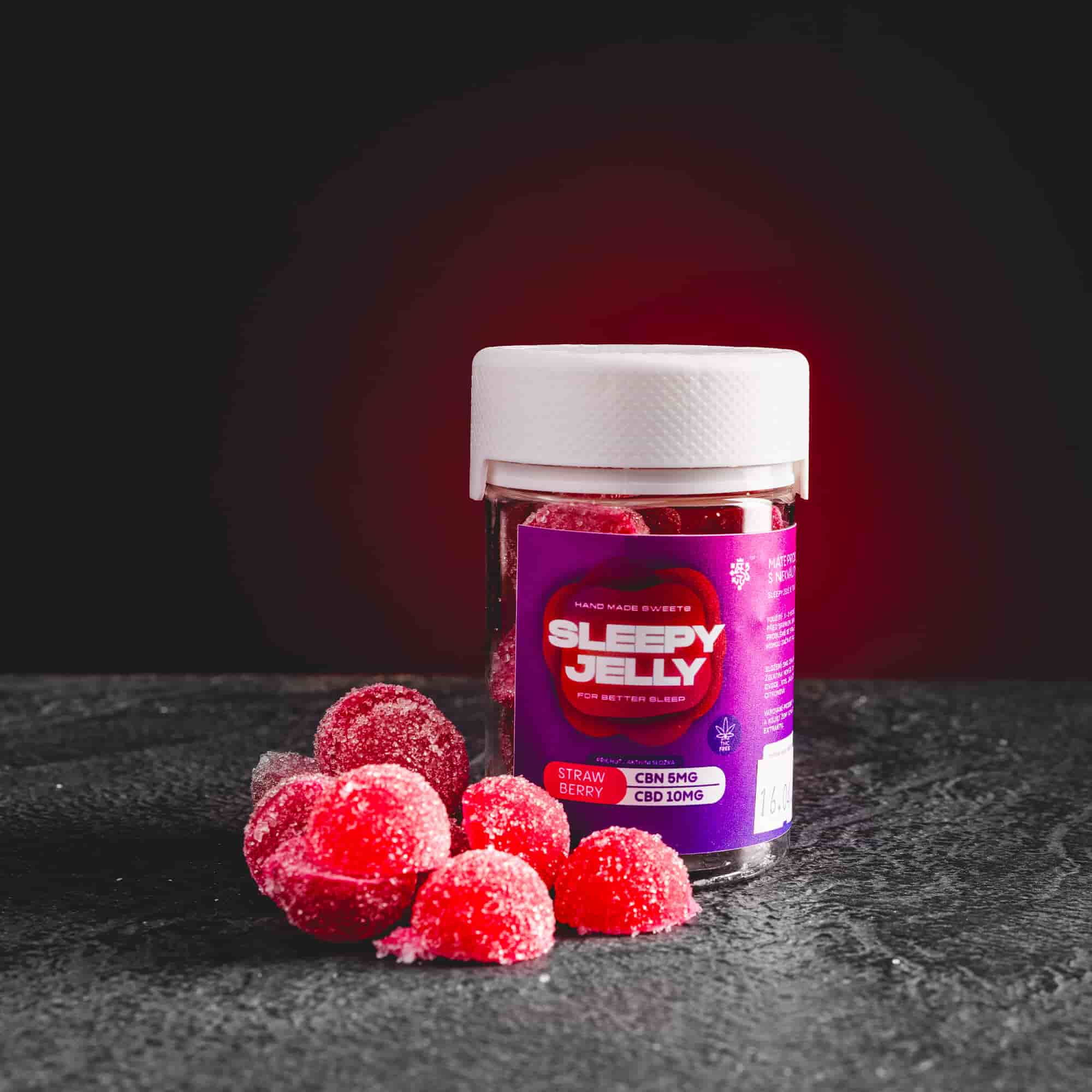 Kratom World Sleepy Jelly cbn cbd релаксация освобождаване чувство на стрес без ягода 20 бр.