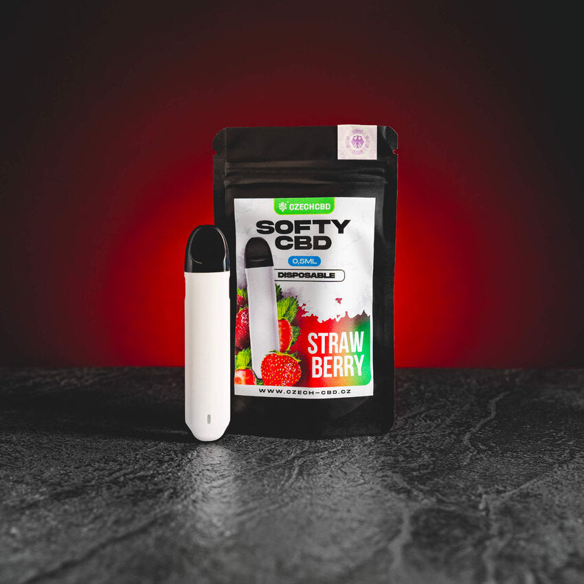 CBD Vape инхалатор изпарител Kratom World Прага Разпродажба Ягода Софти 05 мл