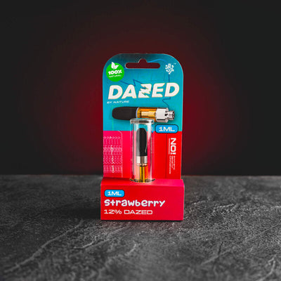 Картридж за изпарител dazed essence GABA Ягода 1ml ml качество HHCPO vape Разпродажба Прага Пилзен Бърно групова снимка картридж ягода