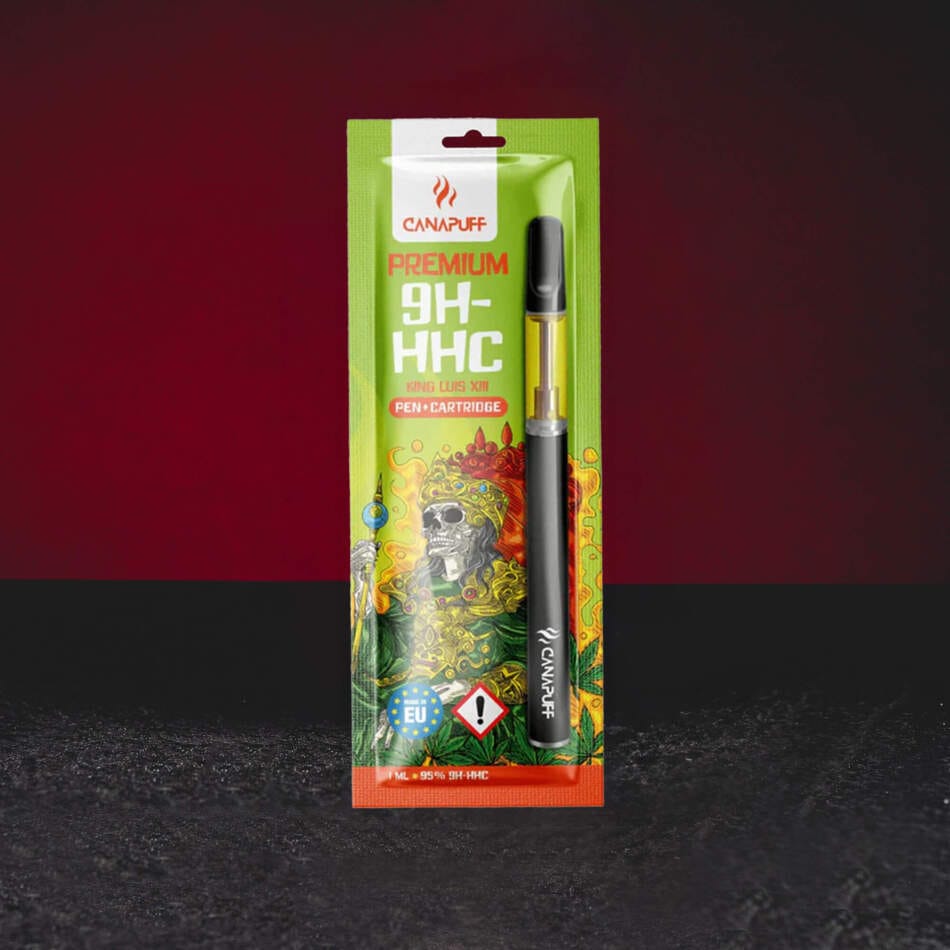 9H-HHC Vape set King Luis XIII 95% 1ml - комплект писалка с интензивен Kush аромат на бор, лайм, земя и петролни тонове, вдъхновени от профила на OG Kush