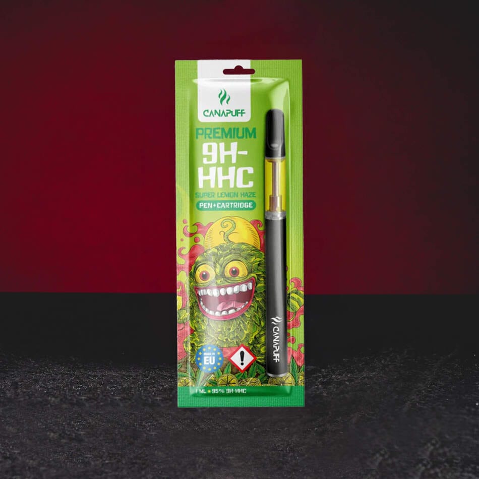 9H-HHC Vape set Super Lemon Haze 95% 1ml - премиум комплект писалка с цитрусов аромат на лимон, тропически плодове и петролни нотки в елегантно устройство