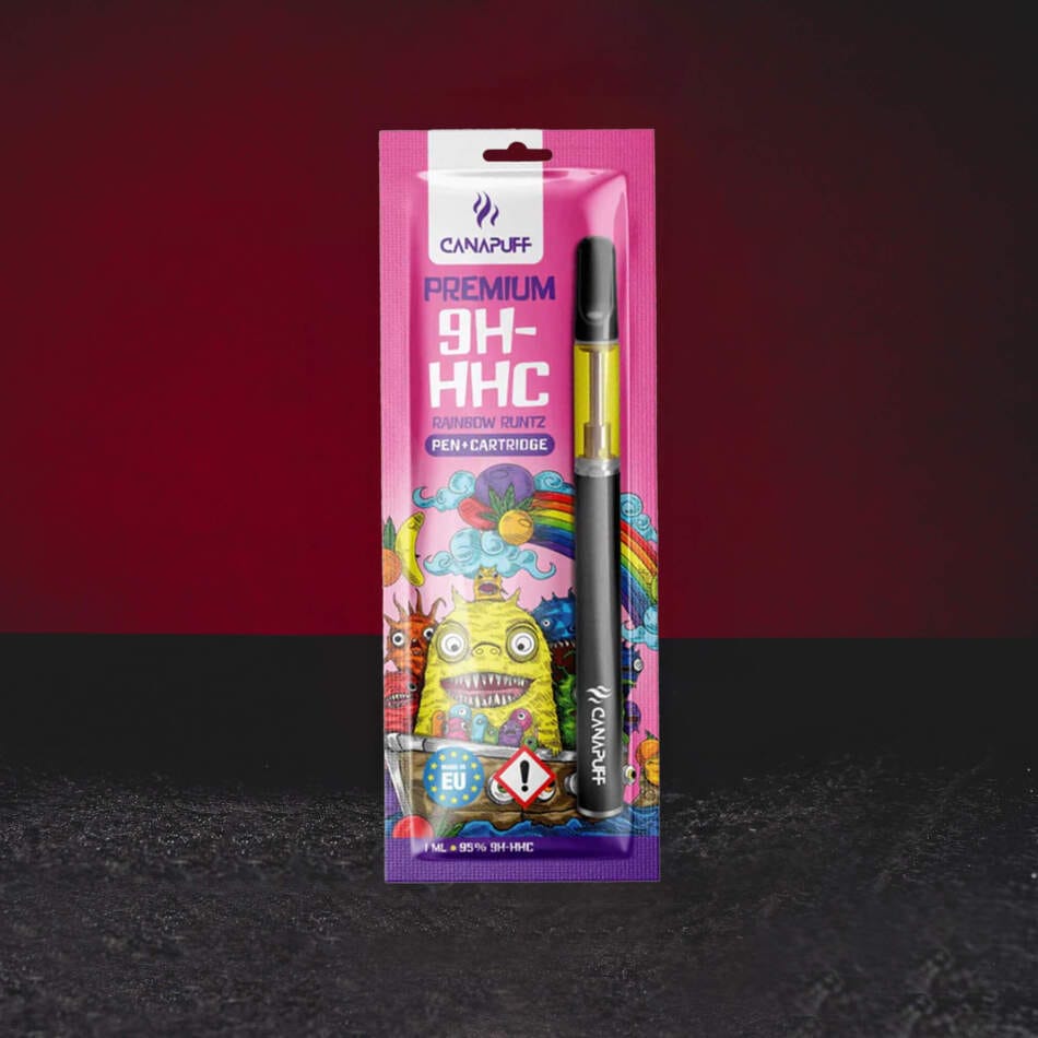 9H-HHC комплект за вейп Rainbow Runtz 95% 1ml - модерен вейп за еднократна употреба с нотки на ананас, кедър, бор и сладък дизел за комплексно ароматно изживяване