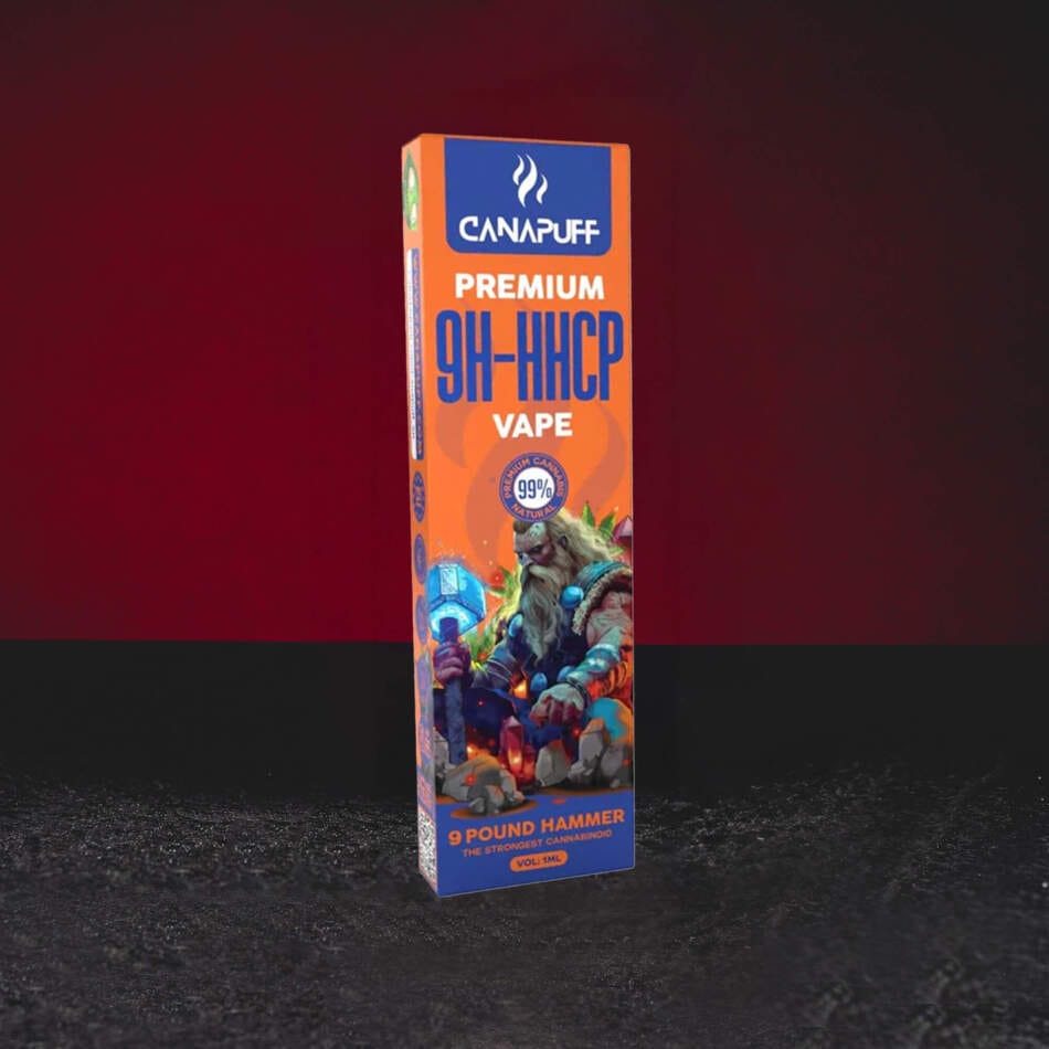 9H-HHCP Vape 99% 1ml 9 Pound Hammer – модерен вейп с цитрусов аромат, борови нотки и пикантен характер