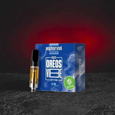 prémiová EPN cartridge 1ml s polosyntetickým kanabinoidem EPN, inspirovaná aromatickým profilem Oreos Vibe, kombinující sladké a výrazné tóny pro povzbuzující a harmonický zážitek, produkt Kratom World