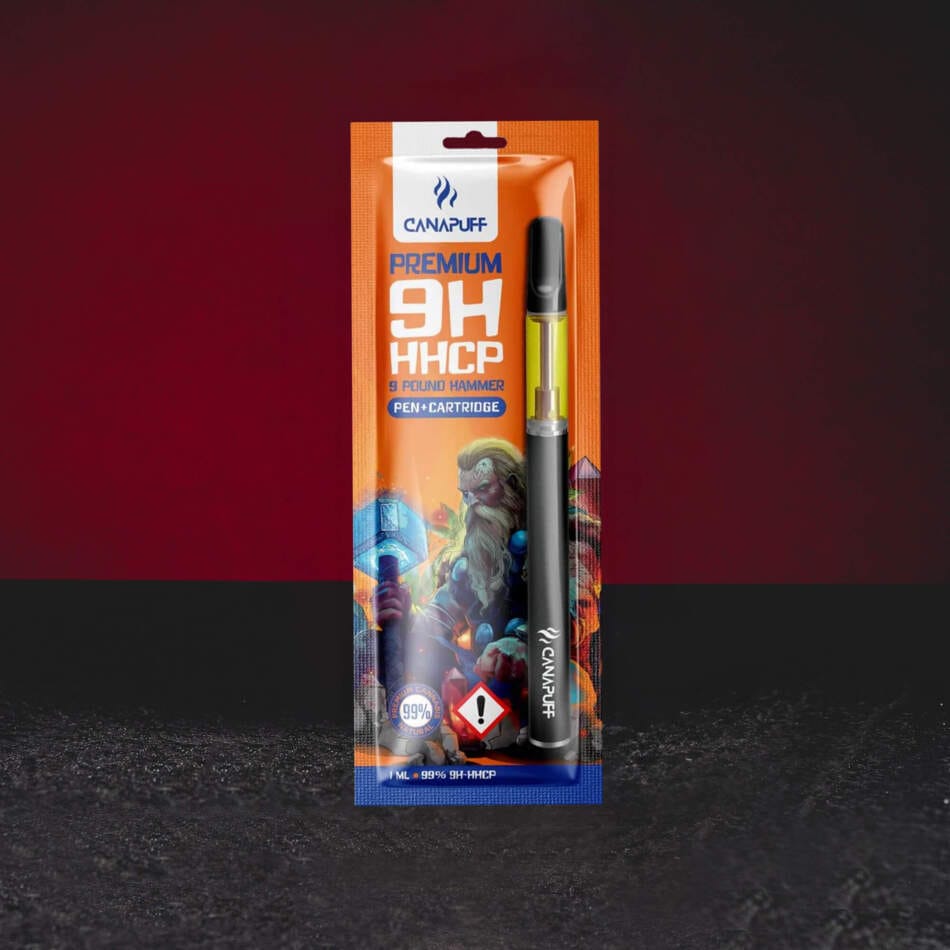 Vape Set 9H-HHCP 99% 1ml 9 Pound Hammer – модерен вейп комплект с цитрусов аромат, борови тонове и фин пикантен характер