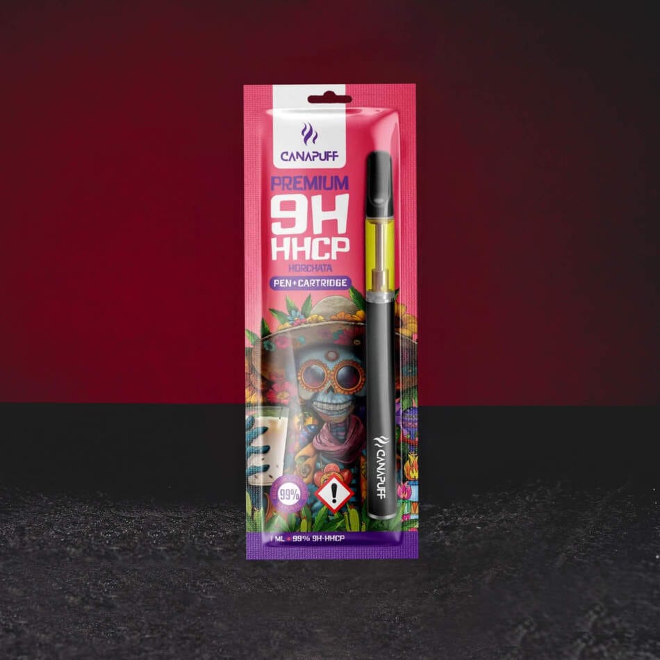 Vape Set 9H-HHCP 99% 1ml Horchata - сладък и кремообразен вейп комплект с аромат на пъпеш, банан, канелен крем и плодово-пикантен профил