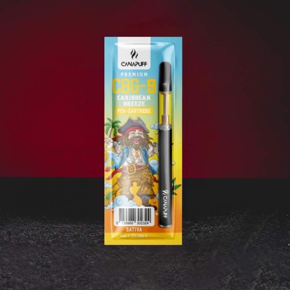 Vape Set CBG9 79% 1ml Caribbean Breeze - тропически вейп комплект с аромат на ананас, ягоди, гуава, кокосов крем и нотки на хибискус