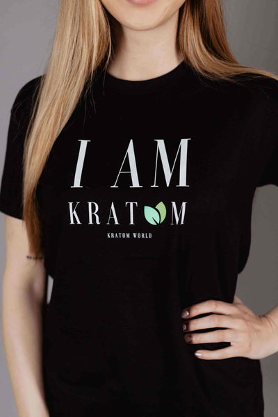 Дамска тениска Kratom World с дизайн на I Am Kratom